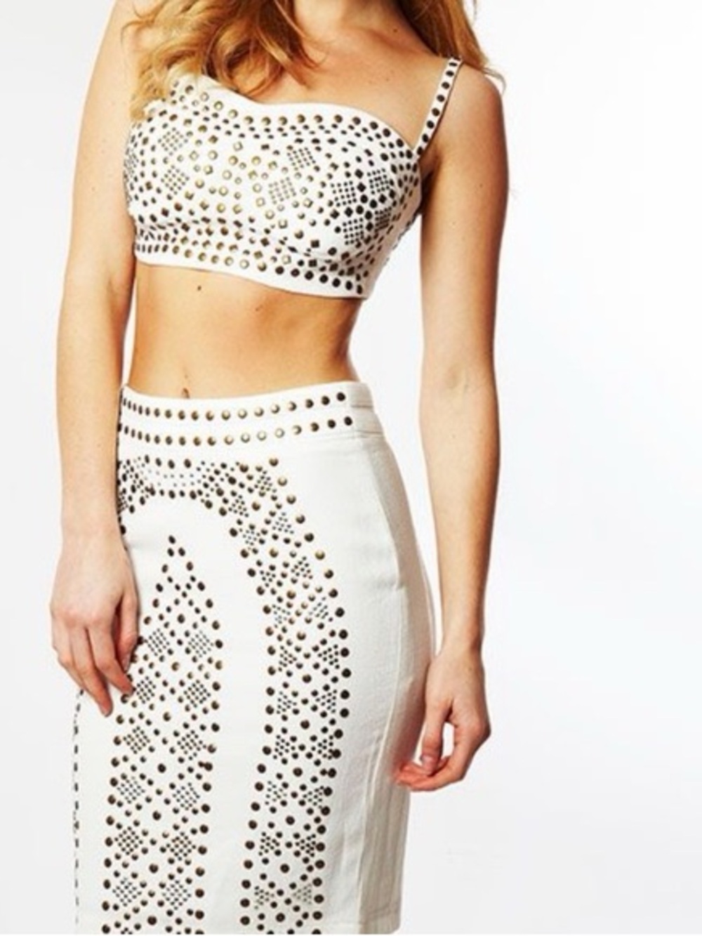 White Studded Skirt - Picture 2 of 10